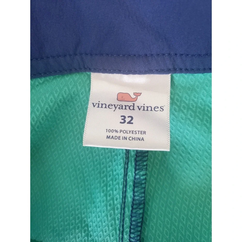 Vineyard Vines Swim‎ Trunks Board Shorts Two-Tone Mens Size 32 Teal Blue